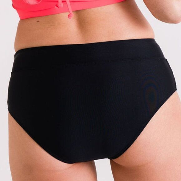 NWT XXL - Midrise Full Coverage Briefs Bikini Swim Bottom in Black - Picture 6 of 12